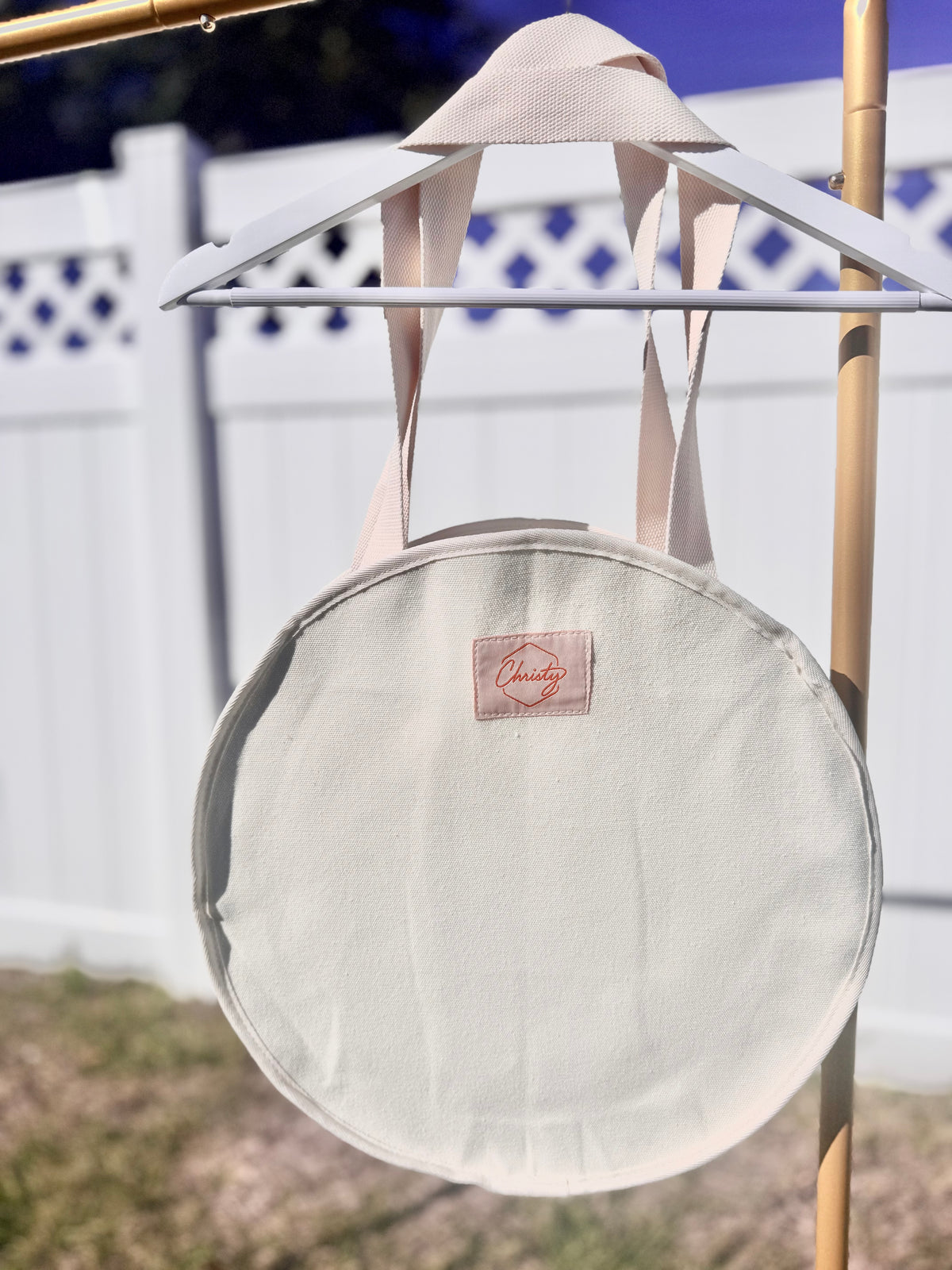 Floral Cross Embroidered Tote bag